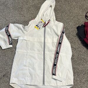 Tommy Hilfiger White Hooded Windbreaker